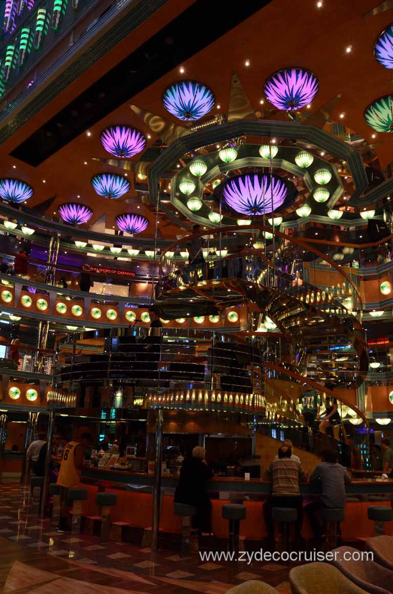 107: Carnival Magic, Inaugural Cruise, Sea Day 2, Lobby Bar