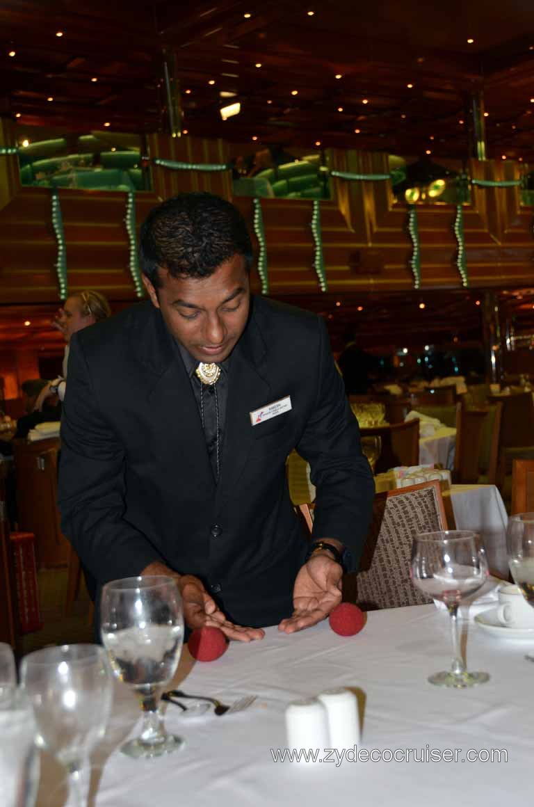 145: Carnival Magic, Inaugural Cruise, Sea Day 2, Dinner, Senior Table Artist Rakesh