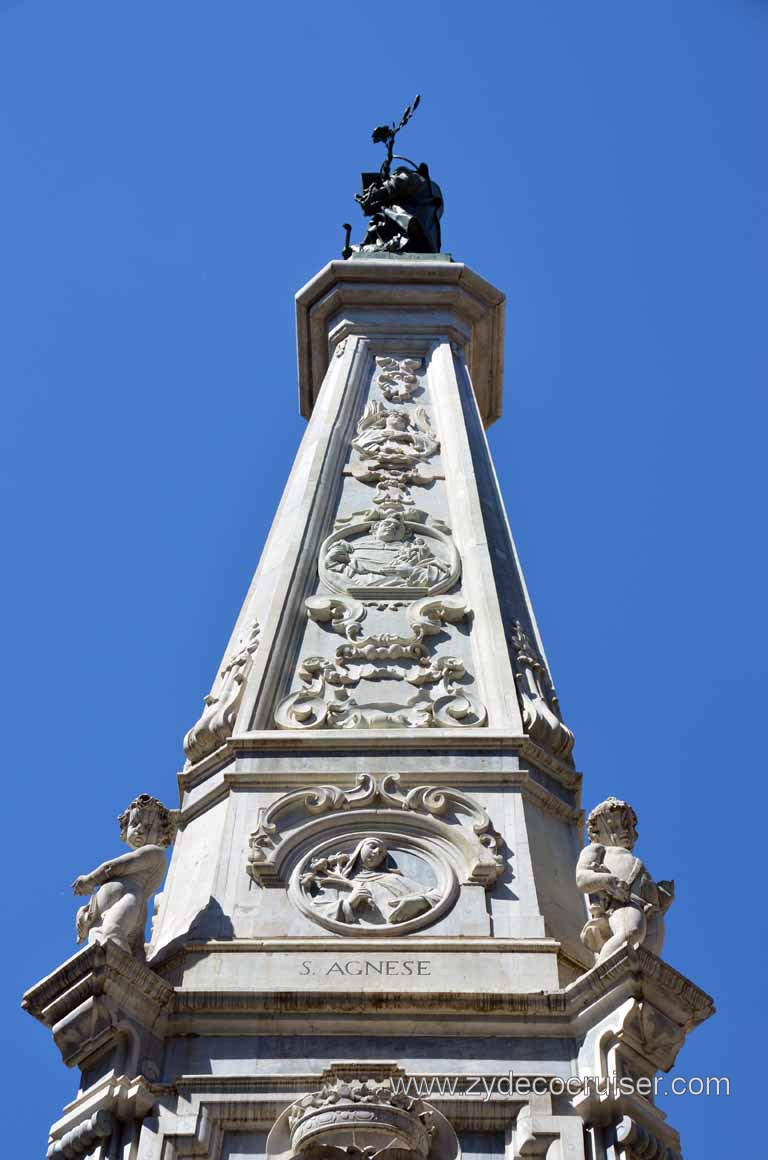 184: Carnival Magic Inaugural Cruise, Naples, Secrets (Underground) of Naples Tour, Obelisk of San Domenico Maggiore