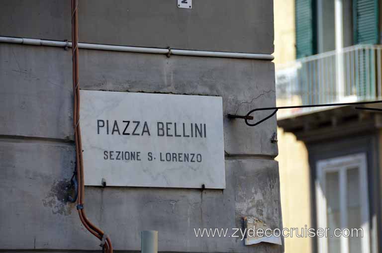 213: Carnival Magic Inaugural Cruise, Naples, Secrets (Underground) of Naples Tour, Piazza Bellini, Sezione S. Lorenzo