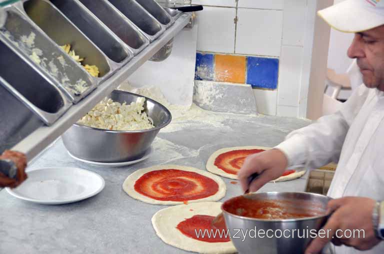 239: Carnival Magic Inaugural Cruise, Naples, Secrets (Underground) of Naples Tour, Ristorante La Tana Dell'Arte. The Art of Making a Pizza Margharita, Tomato Sauce