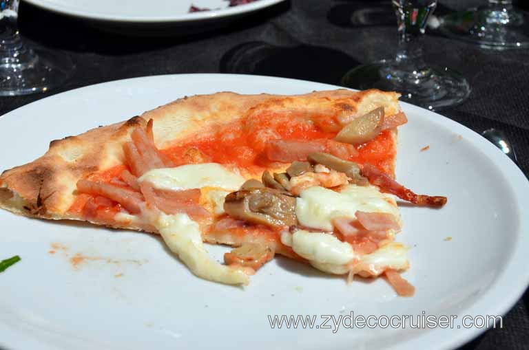 254: Carnival Magic Inaugural Cruise, Naples, Secrets (Underground) of Naples Tour, Ristorante La Tana Dell'Arte, Pizza with Ham and Mushrooms, 