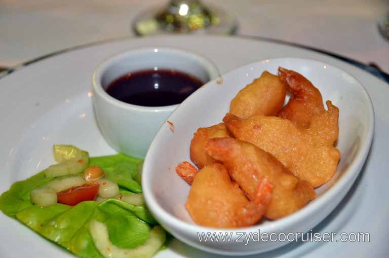 247: Carnival Magic Inaugural Voyage, Livorno, Dinner, Fried Shrimps 