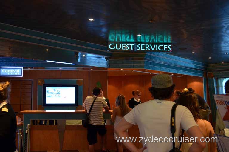 020: Carnival Magic Inaugural Voyage, Monte Carlo, Sea Day 3, Guest Services