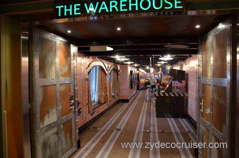 075: Carnival Magic Inaugural Voyage, Monte Carlo, Sea Day 3, The Warehouse