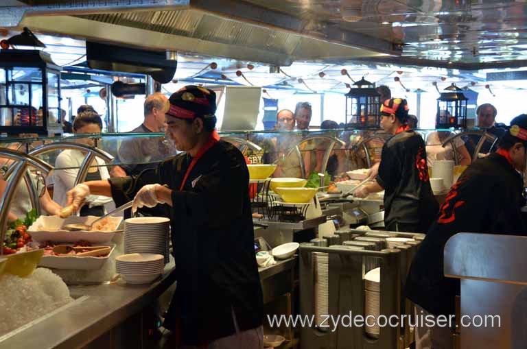 172: Carnival Magic Inaugural Voyage, Monte Carlo, Sea Day 3, Mongolian Wok