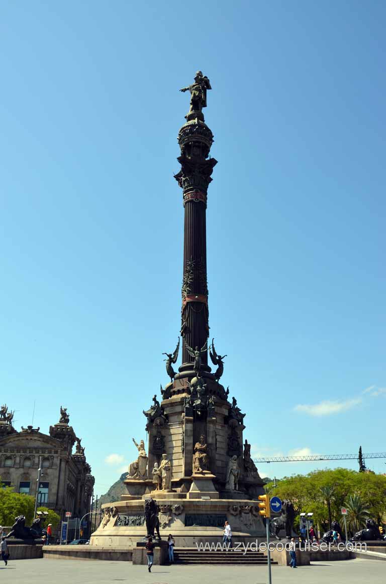 151: Carnival Magic, Grand Mediterranean, Barcelona, Columbus Monument, 