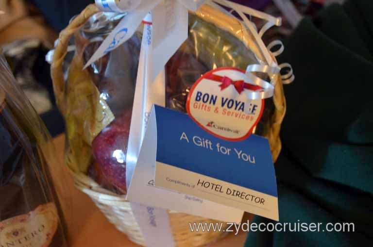 220: Carnival Magic, Grand Mediterranean, Barcelona, Gift from Hotel Director Donato