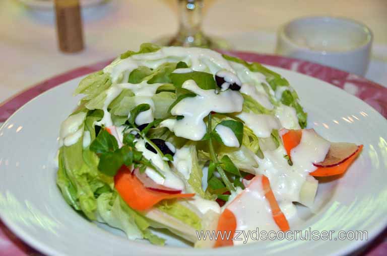 256: Carnival Magic, Grand Mediterranean, Barcelona, Dinner, Heart of Iceberg Lettuce with Blue Cheese