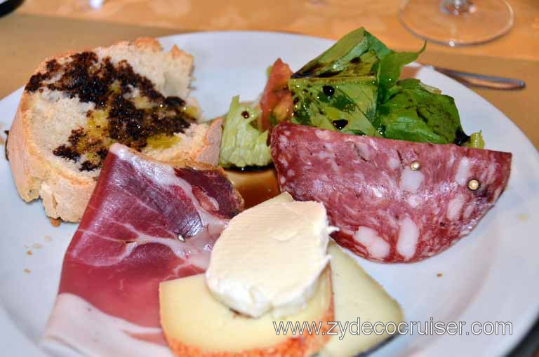 151: Carnival Magic, Mediterranean Cruise, Livorno, Essence of Tuscany Tour, Lunch, Fattoria Poggio Alloro, Salami, Ham, and Cheeses