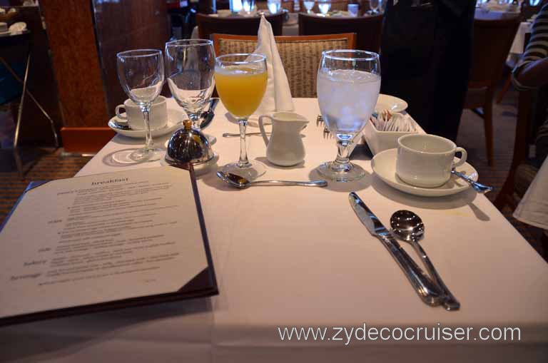 035: Carnival Magic, Mediterranean Cruise, Sea Day 1, Main Dining Room Breakfast, 