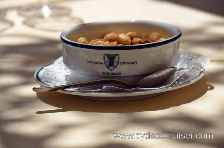 215: Carnival Magic, Venice, Italy - Murano, Burano, and Torcello Excursion - Torcello - Lunch, some peanuts