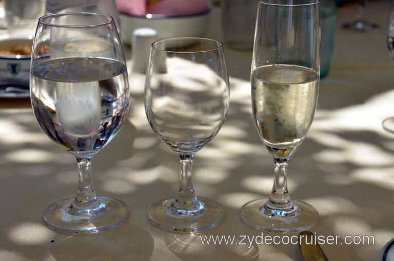 217: Carnival Magic, Venice, Italy - Murano, Burano, and Torcello Excursion - Torcello - Lunch, some Prosecco to start