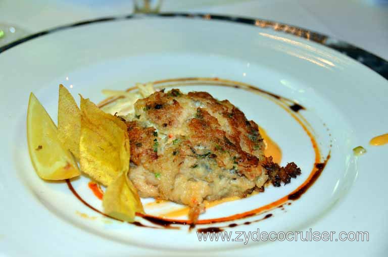 083: Carnival Magic, Mediterranean Cruise, Sea Day 3, Dinner, New England Crab Cake