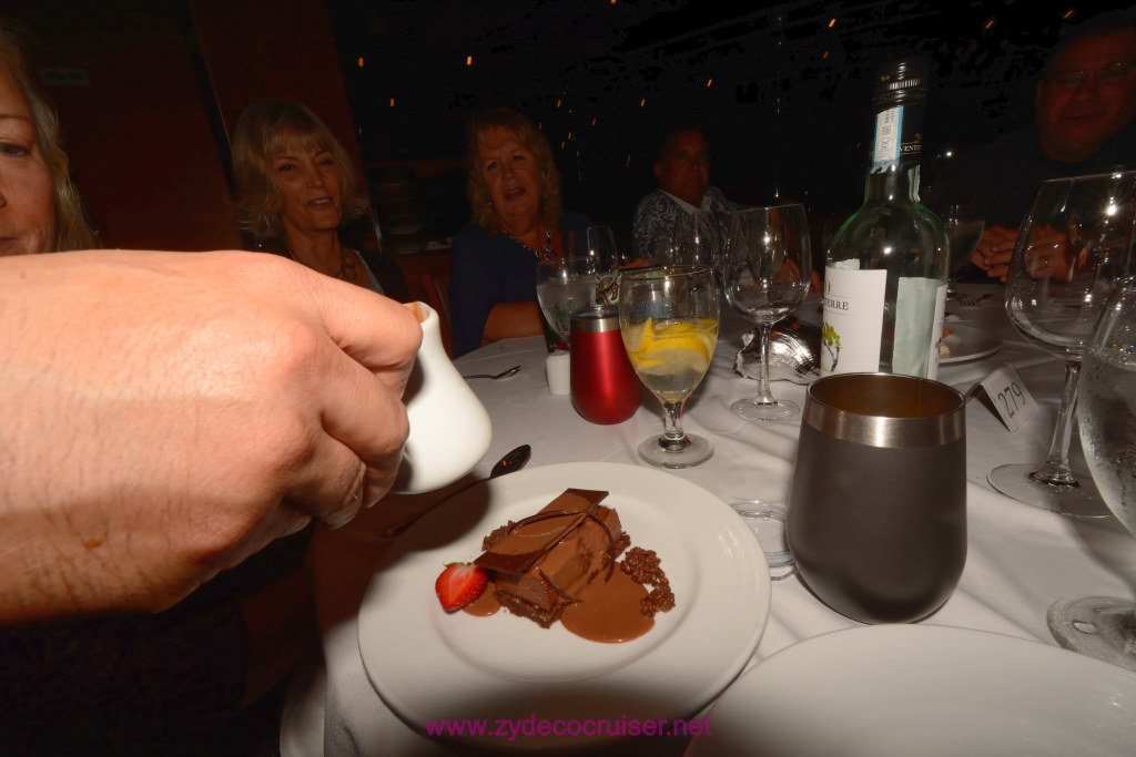 Malted Chocolate Hazelnut Cake, Warm Chocolate Sauce