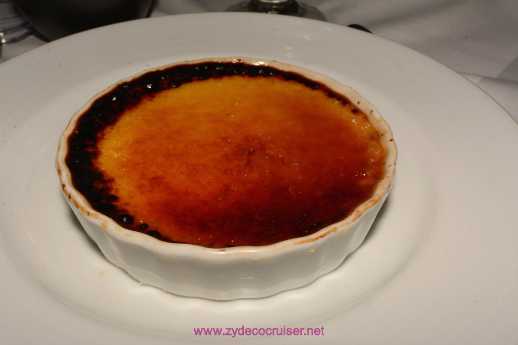 051: Carnival Magic Cruise, Sea Day 1, MDR Dinner, Elegant Night, Vanilla Creme Brulee