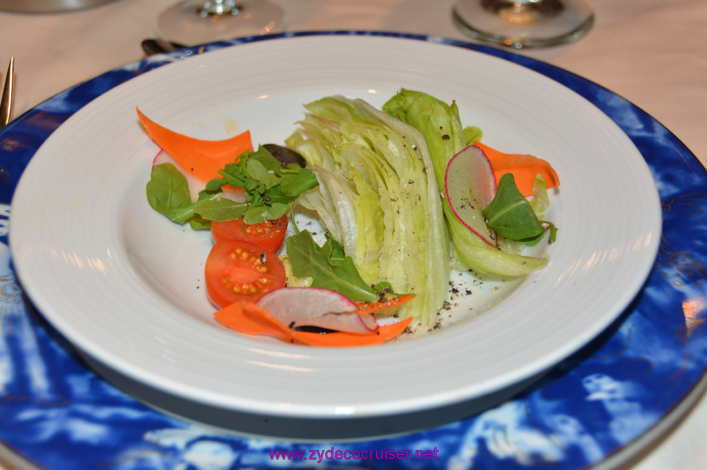 159: Carnival Miracle Alaska Cruise, Seattle, Embarkation, MDR Dinner, Heart of Iceberg Lettuce, 