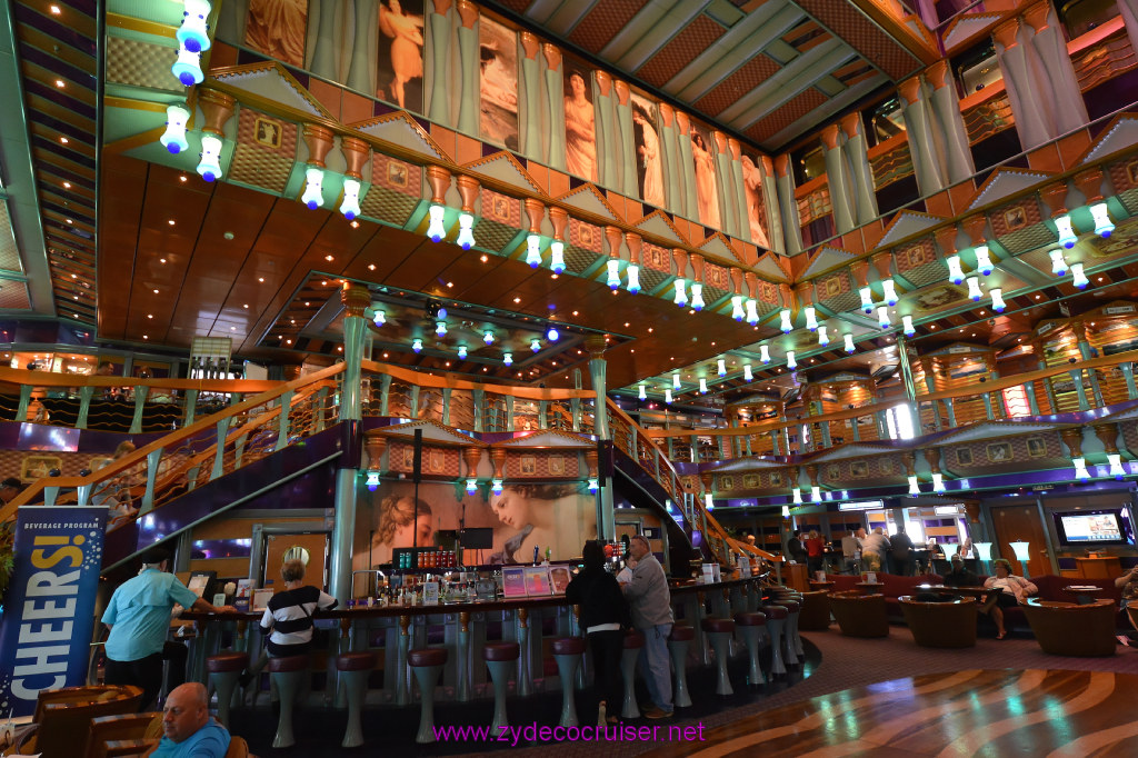 054: Carnival Miracle Alaska Cruise, Fun Day at Sea 1, Lobby Bar, 