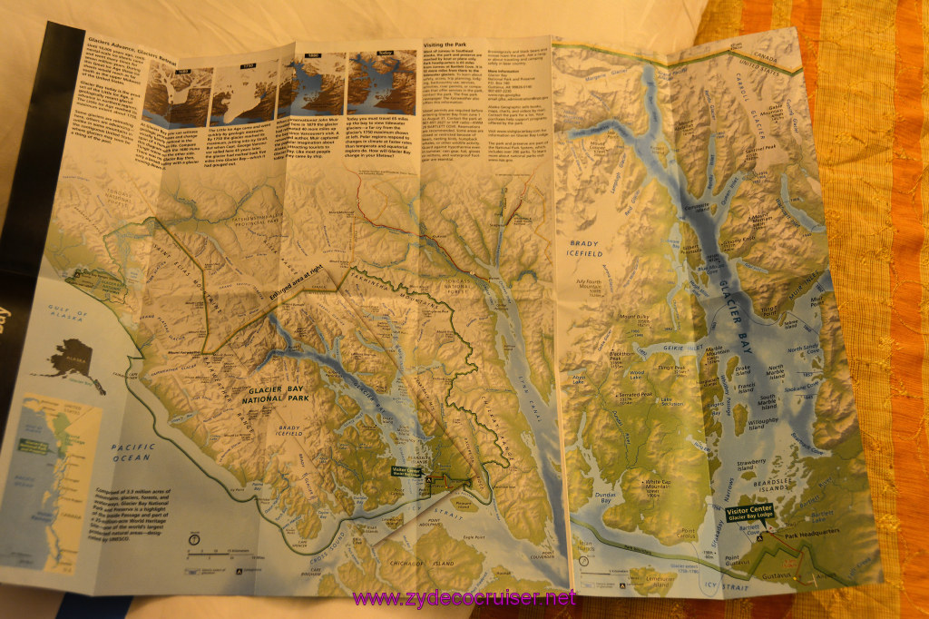 470: Carnival Miracle Alaska Cruise, Sitka, Glacier Bay Map, 