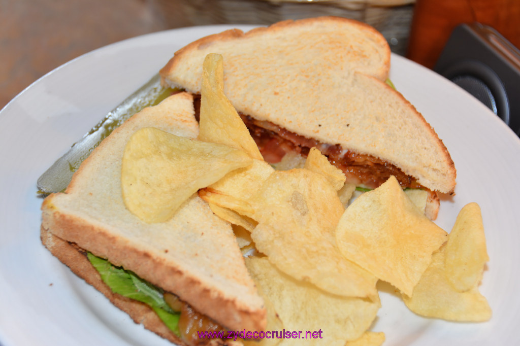 280: Carnival Miracle Alaska Cruise, Glacier Bay, Room Service, Bacon Lettuce and Tomato, BLT, 