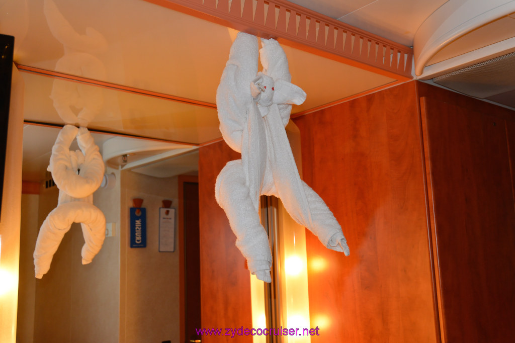 431: Carnival Miracle Alaska Cruise, Glacier Bay, Towel Animal, 