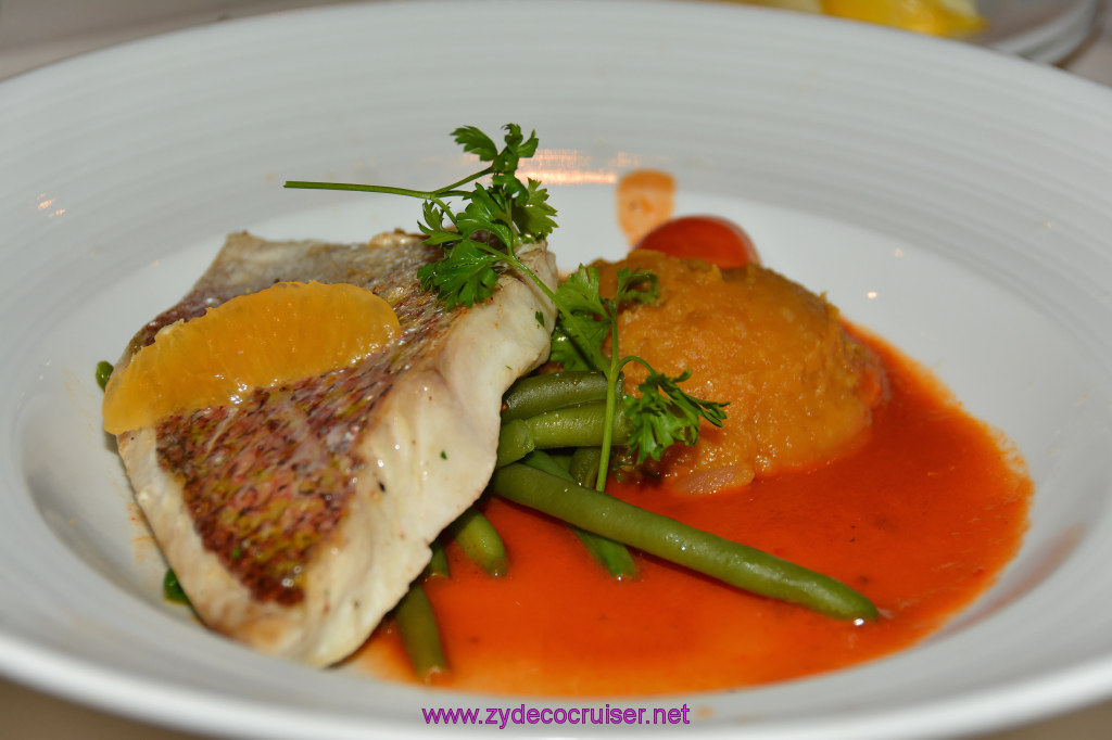 400: Carnival Miracle Alaska Cruise, Skagway, MDR Dinner, Broiled Fillet of Atlantic Salmon