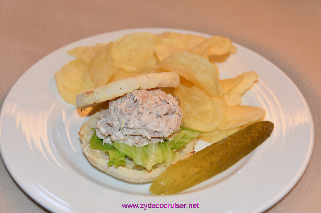 637: Carnival Miracle Alaska Cruise, Juneau, Room Service, Tuna Salad, 