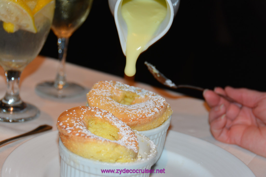 066: Carnival Miracle Alaska Cruise, Sea Day 2, MDR Dinner, Grand Marnier Soufflé (x2) 