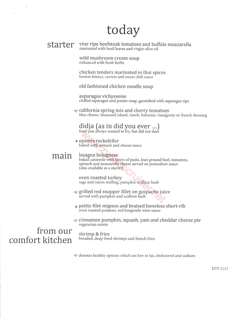 Dinner Menu 5