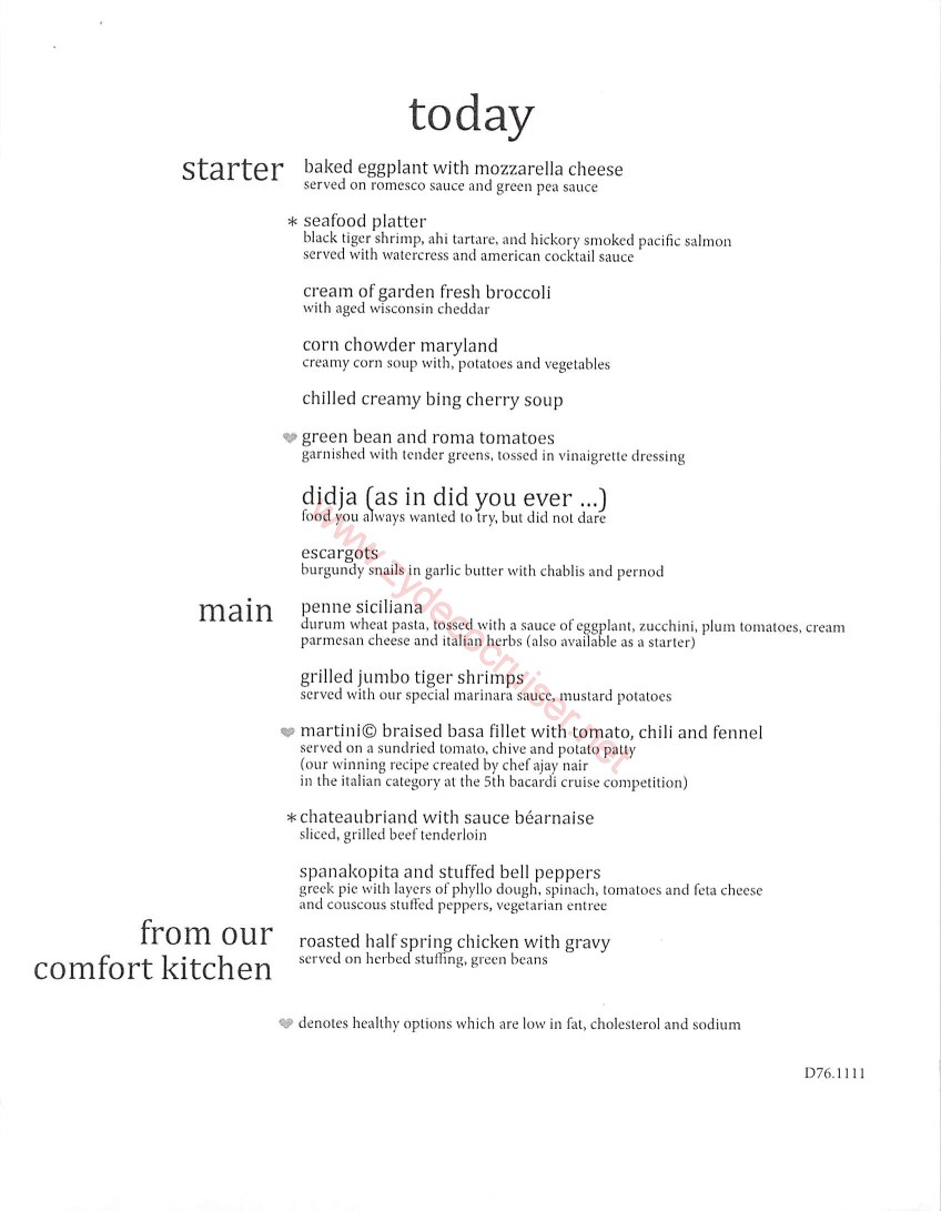 Dinner Menu 7