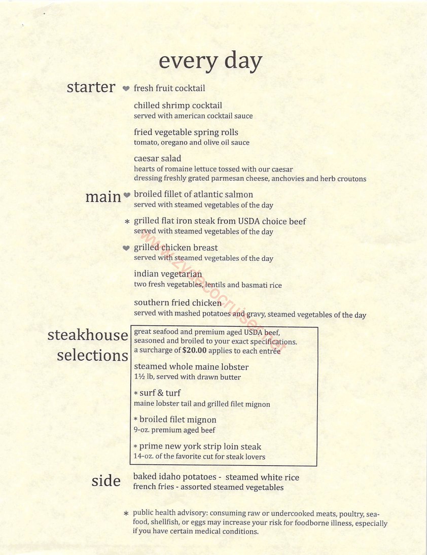 Every Day Menu 1