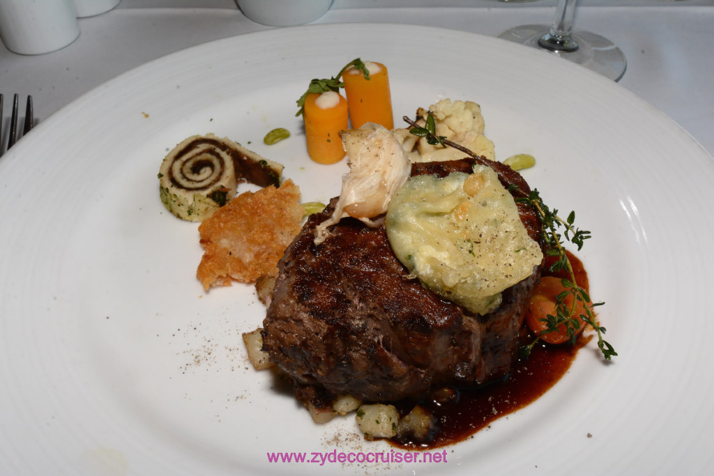 025: Carnival Miracle Alaska Journey Cruise, Sea Day 3, Captain's Special Invitation, Diamond Luncheon, Charbroiled Filet Mignon