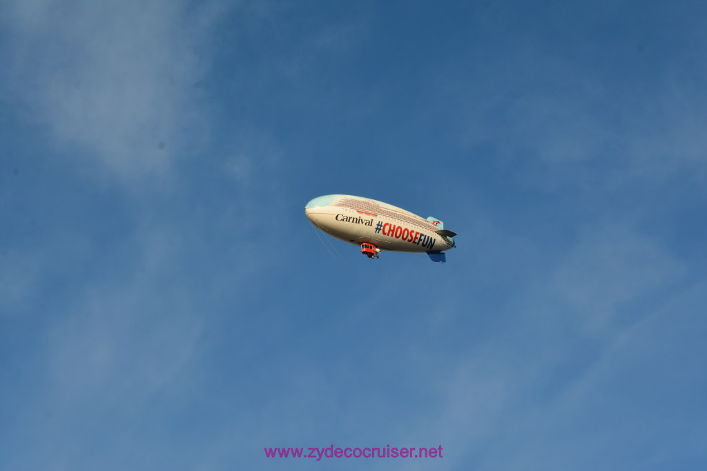 073: Carnival Panorama Inaugural Cruise, Long Beach, Embarkation,  Carnival Blimp