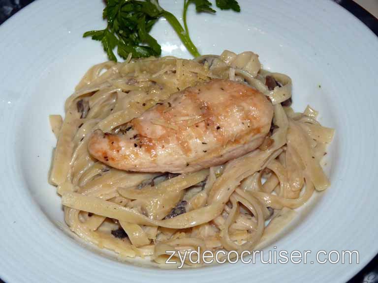 846: Carnival Sensation - Grilled Chicken Breast and Fettuccine (starter)