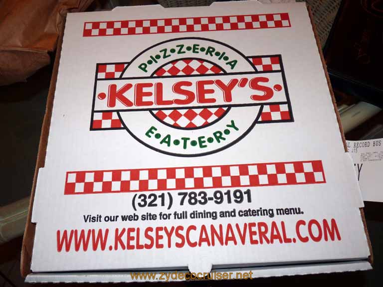 018: Supper was from Kelsey's - next door to Radisson at the Port. And... they sell bottles of wine to go (not at bargain prices, however