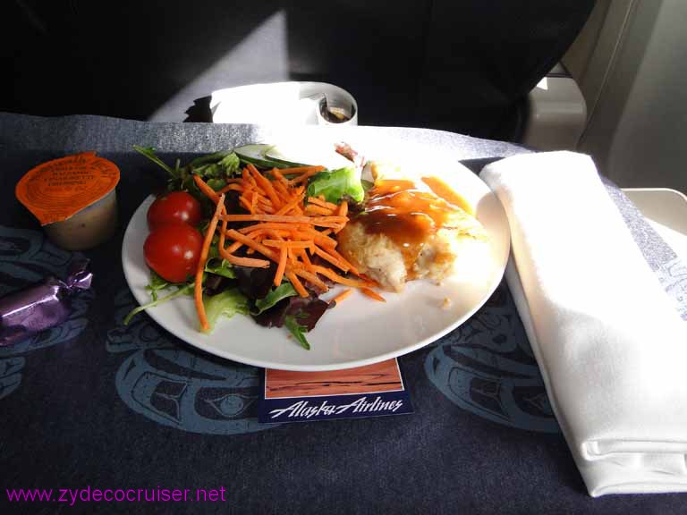 033: The Alaska Adventure is over, Leaving Anchorage, From Portland some kind of chicken and side salad. Also tasty, but I think I was still full from the Cuban.