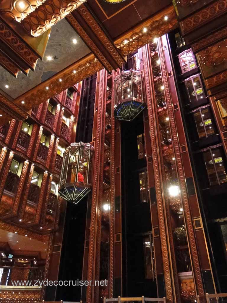 032: Carnival Spirit, Inside Passage, Atrium Glass Elevators