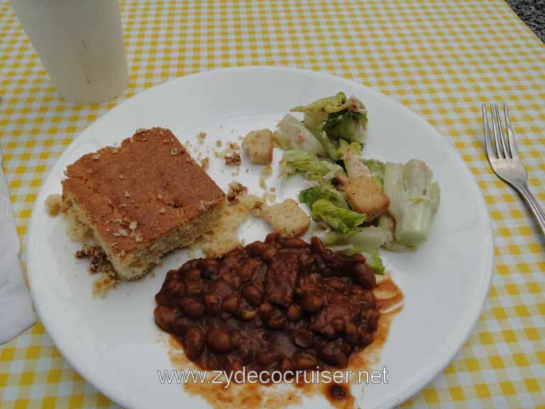 243: Carnival Spirit - Juneau - Gold Creek Salmon Bake - Cornbread, beans, and salad