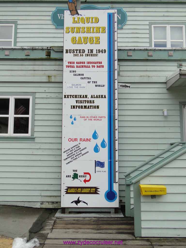 111: Carnival Spirit, Alaska, Ketchikan, Liquid Sunshine Gauge