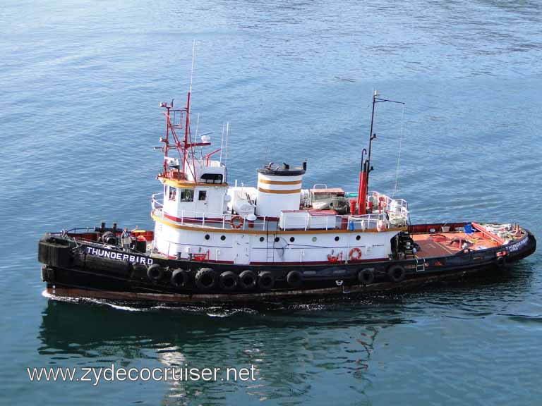 313: Carnival Spirit leaving Sitka, Alaska, tugboat Thunderbird