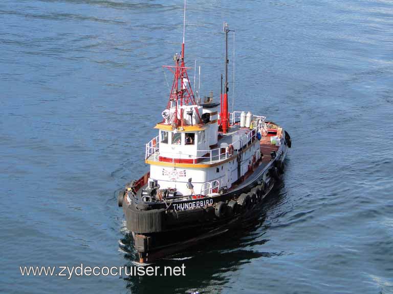 314: Carnival Spirit leaving Sitka, Alaska, tugboat Thunderbird