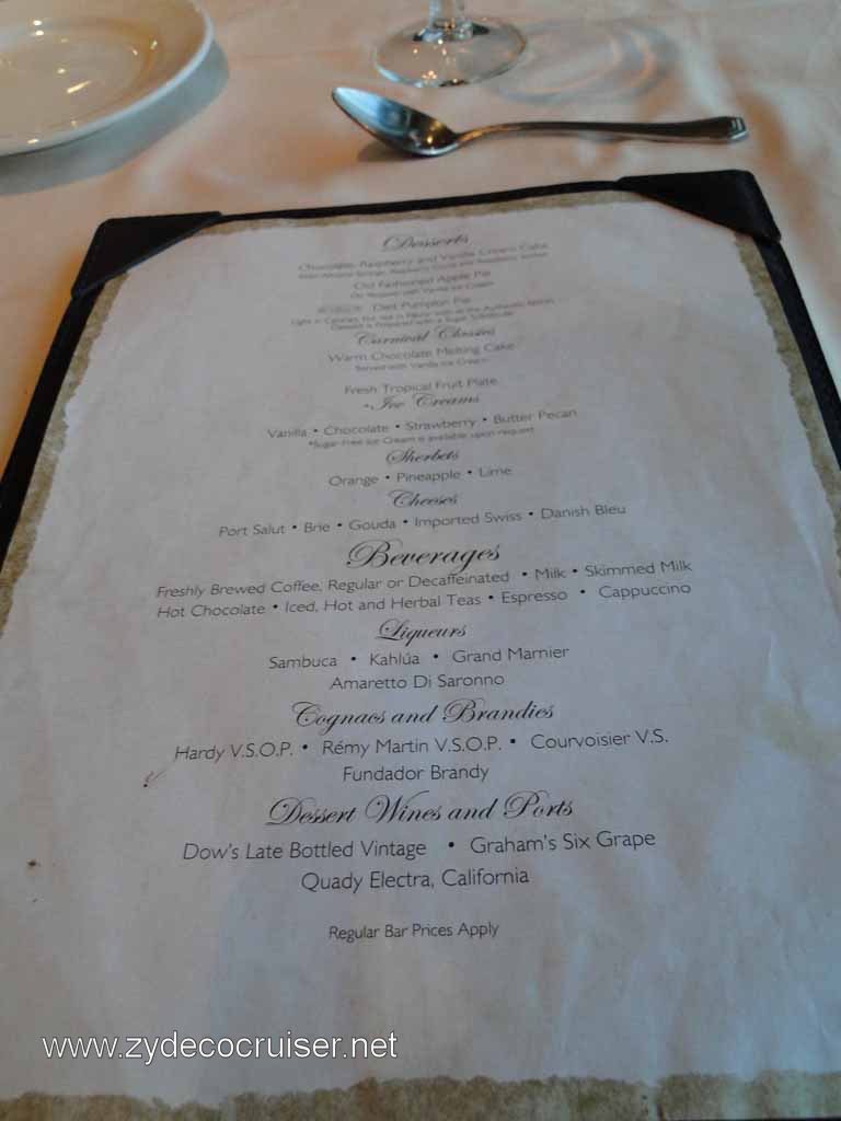 328: Carnival Dream Dessert Menu