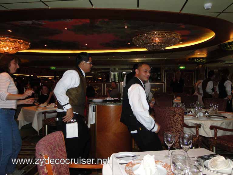 331: Carnival Spirit - our excellent waiters providing some entertainment