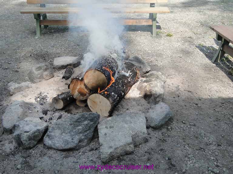 046: Carnival Spirit, Skagway, Alaska - Eagle Preserve Wildlife River Adventure - Started a fire for us