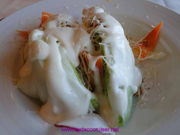 Heart of Iceberg Lettuce, with Blue Cheese Dressing!, Carnival Spirit