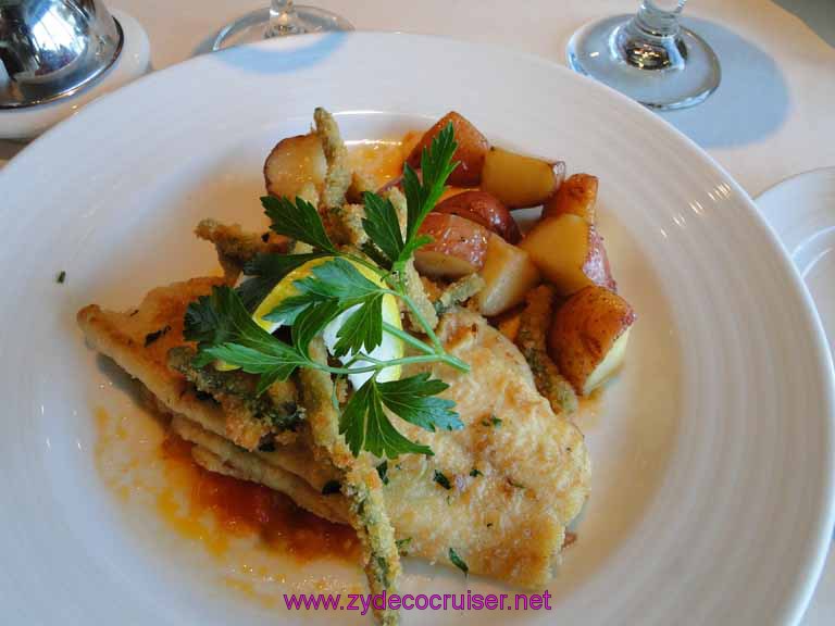 Special Alaskan Fish - Pan seared Alaska Sole Filet, Carnival Spirit