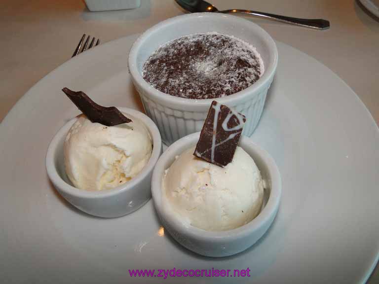 Warm Chocolate Melting Cake, Carnival Spirit