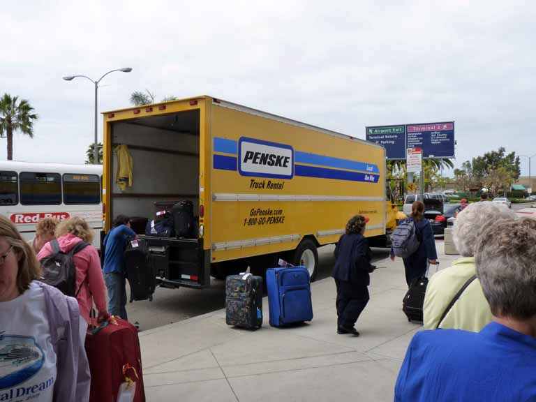 002: Carnival Spirit, San Diego/Ensenada - Trucking our luggage from the San Diego airport