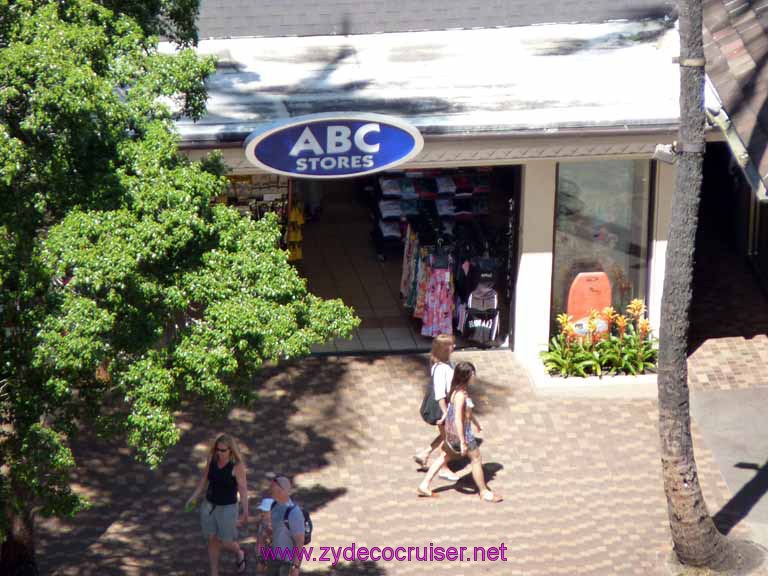 113: Carnival Spirit, Honolulu, Hawaii, Outrigger Waikiki on the Beach, there is an ABC directly across the street