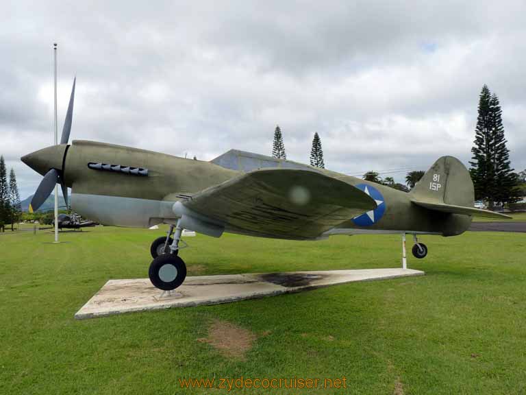 081: Carnival Spirit, Honolulu, Hawaii, Pearl Harbor VIP and Military Bases Tour, Schofield Barracks, Wheeler Army Airfield, P-40